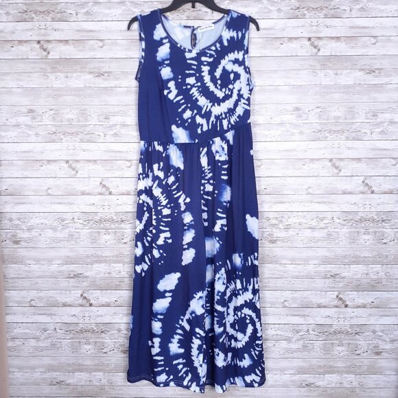 Beyond This Plane Womens Jumpsuit M Sleeveless Wide Leg 115 - Picture 1 of 6